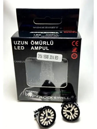 LED AMPUL T20 18 LED KIRMIZI 12V