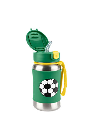 Skip Hop Zoo Pipetli Paslanmaz Çelik Suluk 350 ml Futbol