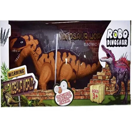 Yerde Yürüyen Sesli Işıklı Dinazor - 272-003 - Kahverengi