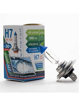 H7 24V 70W ECO +%30 FAZLA ISIK