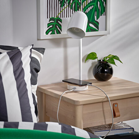 Masa lambası, beyaz