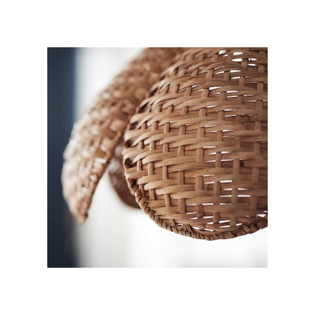 Sarkıt lamba abajur başlığı, rattan, 45 cm