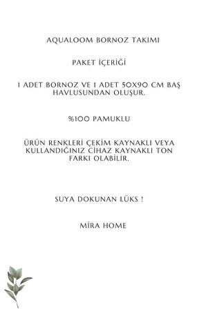 AquaLoom Lüx Erkek Bornoz ve Havlu Seti &#37;100 Pamuklu Antrasit - L-XL