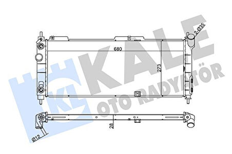 SU RADYATÖRÜ OPEL CORSA B-COMBO-TIGRA 1.21 1.41 1.61 165 1993 AT AC BRAZING 680X273X28 52459323 1300152 1300153 52459322
