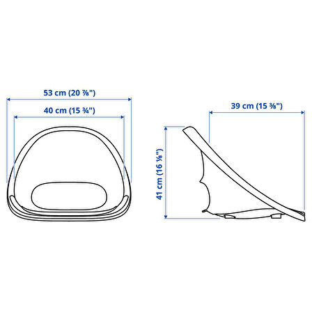 Çalışma sandalyesi oturma yeri, koyu gri