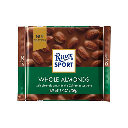 Ritter Sport Tane Bademli̇ Sütlü Çi̇kolata 100 Gr
