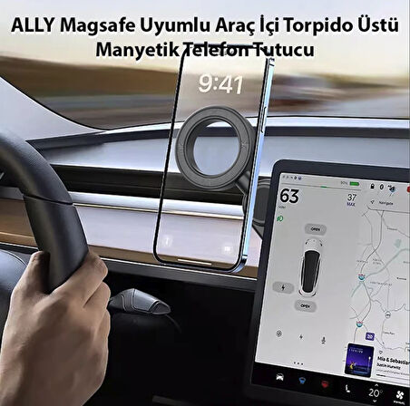 Sarsıntı önleyici 360 derece magsafe araç içi telefon tutucu manyetik araba telefon tutucu
