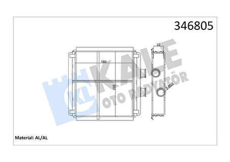 KALORIFER RADYATORU MERCEDES W204 W212 C218 R231 C190 R197 A2048300061