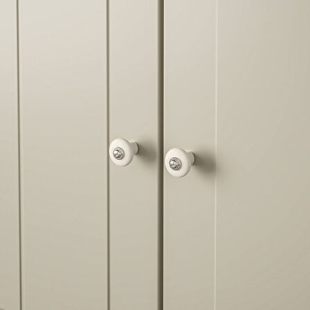 Topuz, kırık beyaz-krom kaplama, 23 mm