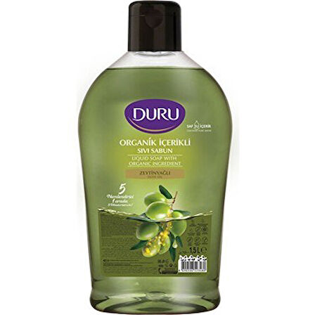 Duru Sıvı Sabun Organik İçerikli Zeytinyağlı 1500 ml x 2 adet