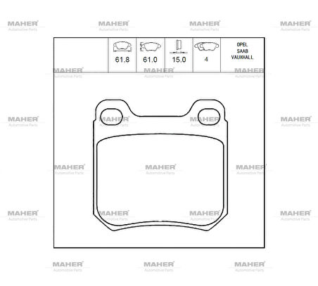 FREN BALATA VECTRA B 1995-2003 / OMEGA A 1986-1994 ARKA 1605026