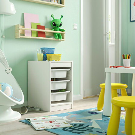 Saklama ünitesi, beyaz, 34x44x56 cm