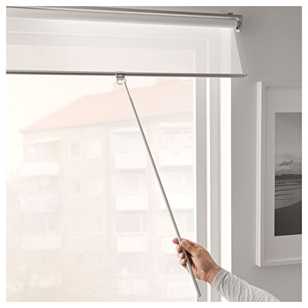 Perde çekme çubuğu, beyaz