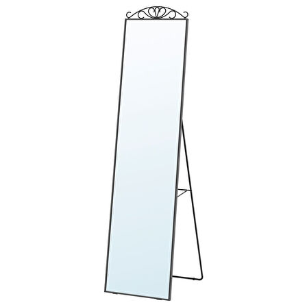 Ayaklı boy aynası, siyah, 40x167 cm