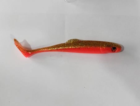Daiwa Flat Junkie Duckfin Shad 4.2" Silikon Yem/6 Adet(Orange Gold)