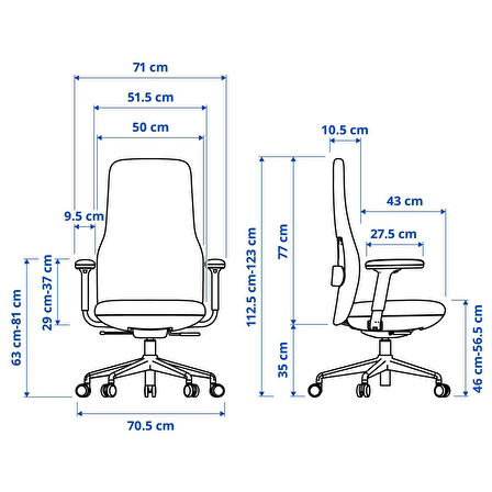 Çalışma sandalyesi, letafors yeşil-beyaz