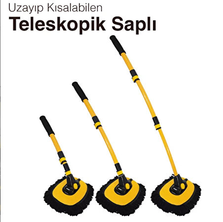 Teleskopik katlanır araba yıkama fırçası temizlik fırçası mikrofiber çizilmeyen kumaş