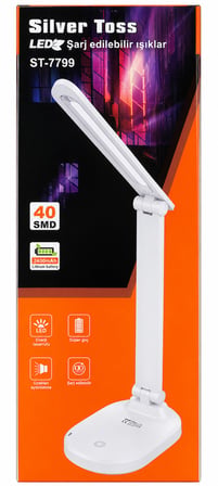 Şarjlı LED Masa Lambası 40 LED 2400 mAh Dokunmatik Katlanabilir Çalışma Lambası