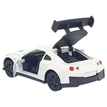 Çek Bırak Metal Küçük Arabalar 8 cm - 6411A - Beyaz