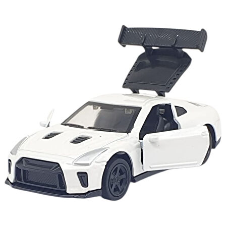 Çek Bırak Metal Küçük Arabalar 8 cm - 6411A - Beyaz