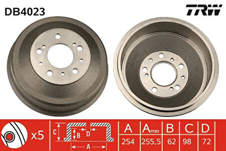 ARKA FREN KAMPANASI DUCATO-BOXER-JUMPER 1982-2006 10Q-14Q-18Q 254X98 1313675080 4247 22 4449694