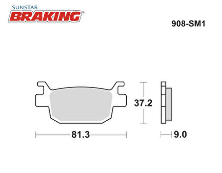 YARI METALİK ARKA FREN BALATASI / MONDIAL / BUCCANEER / 250cc / ARKA / 2016