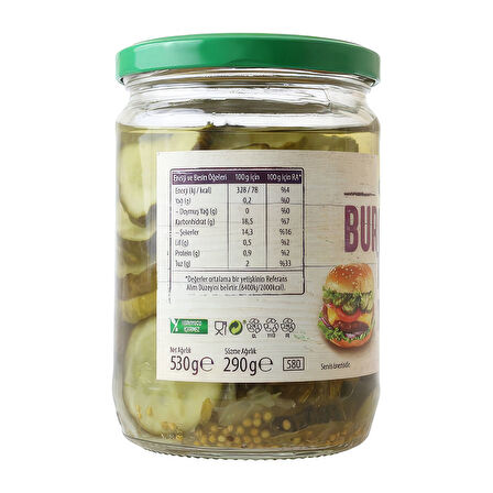 Kühne Tatlı Ekşi̇ Burger Turşusu 530 Gr