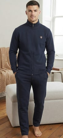 %100 Pamuk Selanik Örme Uzun Kol Mont Eşofman-Pijama Takımı Kışlık
