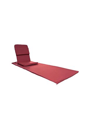 Backjack Meditasyon Sandalyesi Bordo Destekli Yer Minderi + 60x180 Kumaş Mat