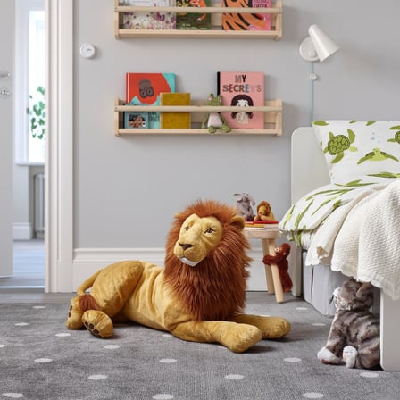 Yumuşak Oyuncak, Sarı-Kahverengi, 70 cm, Aslan