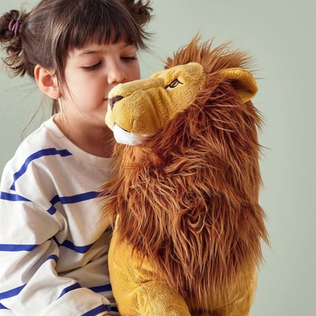 Yumuşak Oyuncak, Sarı-Kahverengi, 70 cm, Aslan