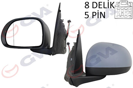 DIŞ DİKİZ AYNASI SOL 500 2012 ELEKTRİKLİ ISITMALI ASTARLI ASFERİK VM-670EHPAL 735564663 735558571