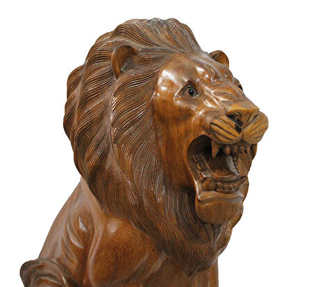 Ahşap Aslan Figürü 50 cm 