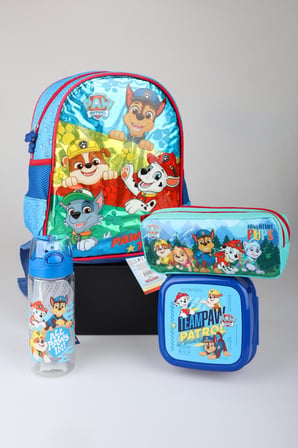 x Dekomus Lisanslı Paw Patrol Pawsome Squad 35 Cm Küçük Boy Anaokul,Termoslu Beslenme ve Kalem Çantası,Beslenme Kabı,500 ML Matara Seti