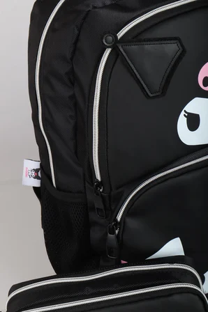 x Dekomus Lisanslı Kuromi Dark Delight Collection Büyük Boy Okul Çantası ve Kalem Çantası Seti