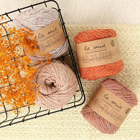 La Mia Re-Tweed Açık Gri Melanj El Örgü İpi - L156