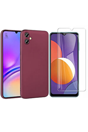 Samsung Galaxy A06 ile Uyumlu Kılıf Soft Yumuşak Telefon Kılıfı ve Temperli Cam Ekran Koruyucu