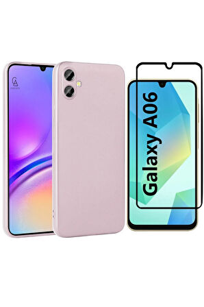 Samsung Galaxy A06 ile Uyumlu Telefon Kılıfı ve 5d Tam Kaplayan Cam Ekran Koruyucu