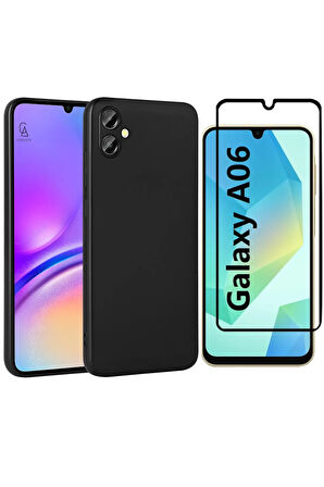Samsung Galaxy A06 ile Uyumlu Telefon Kılıfı ve 5d Tam Kaplayan Cam Ekran Koruyucu