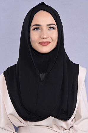 Hijab Şifon Şal Siyah  - Siyah