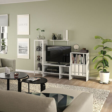 Tv ünitesi, beyaz, 174x35x116 cm