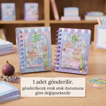 Capybara Oyunlu Spiralli Not Defteri - Pinball Labirent Oyun Kapaklı Eğlenceli Tasarım Okul Ve Ofis Defteri