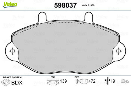 ON FREN BALATASI TRANSIT T15 1993-2000 FTE KIRMIZI KUTU 93VX2K021BB 1134159 6965580