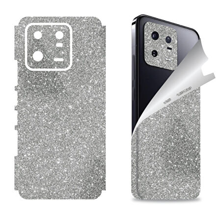 Xiaomi Mi 13 Lite için uyumlu 360 full arka ve yan kaplama koruma sticker SİMLİ GRİ