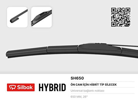 SİLECEK SÜPÜRGESİ HYBRID TİPİ 650MM ÜNİVERSAL