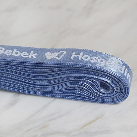 Loren Crafts 1cm 10 mt Mavi Saten Hoşgeldin Bebek 