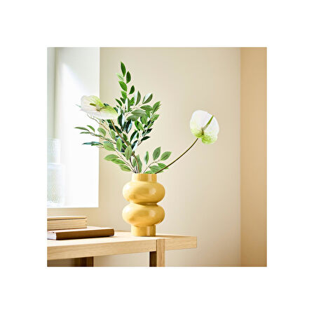 Yapay çiçek, beyaz, 66 cm, anthurium, iç-dış mekan