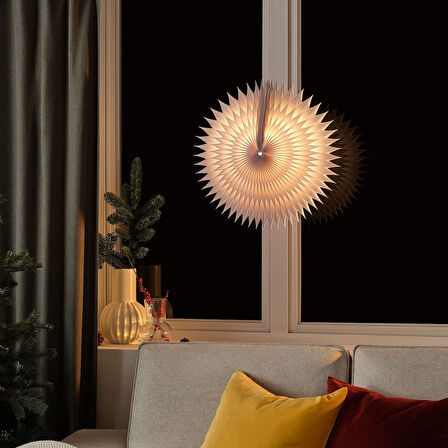 Abajur başlığı, beyaz, 52 cm