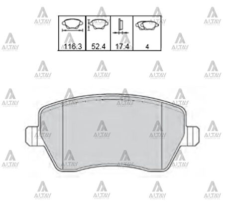 FREN BALATA CLIO 3 2006 / DUSTER 2010 / MICRA 2003 K12 / NOTE 2006 / SWIFT 2005 ÖN 410604076R