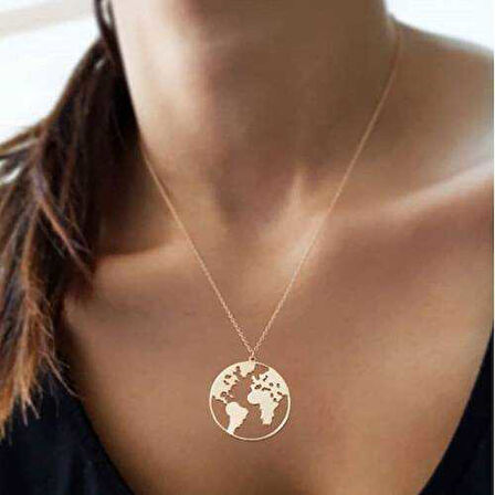 ​Gümüş Rose Dünya Kolye
